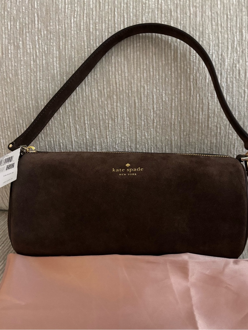 Kate Spade New York Roulette Medium Suede Shoulder Bag NWT - Picture 7 of 10